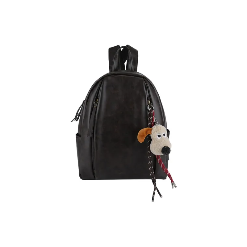 SURELAPTOP PU Backpack Backpack Travel Bag Laptop Bag Women's Black/Light Brown/Dark Brown-12