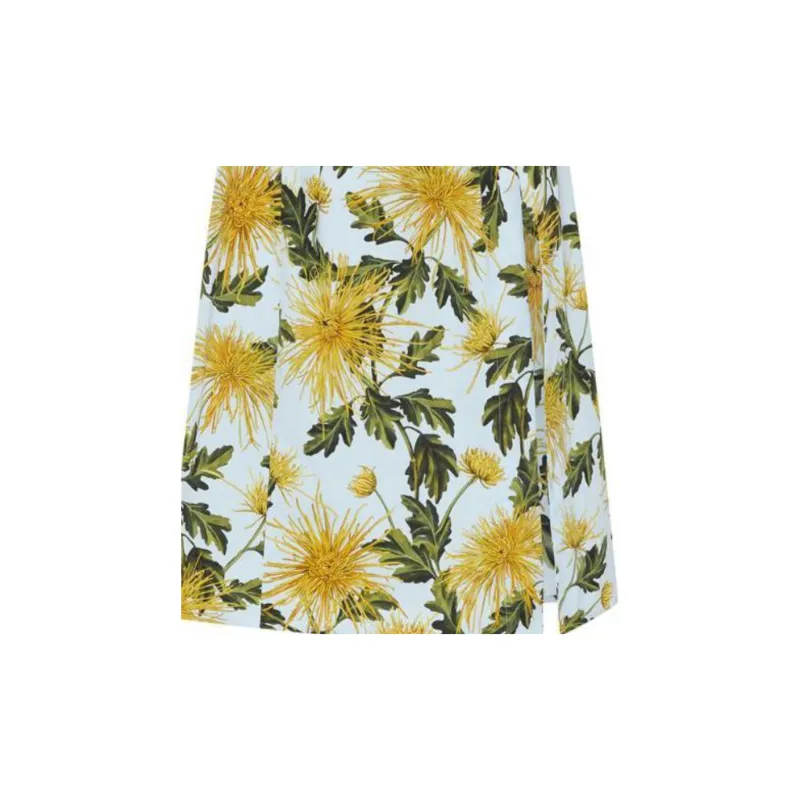 Oscar De La Renta Chrysanthemum Cotton Poplin Tank Dress-5