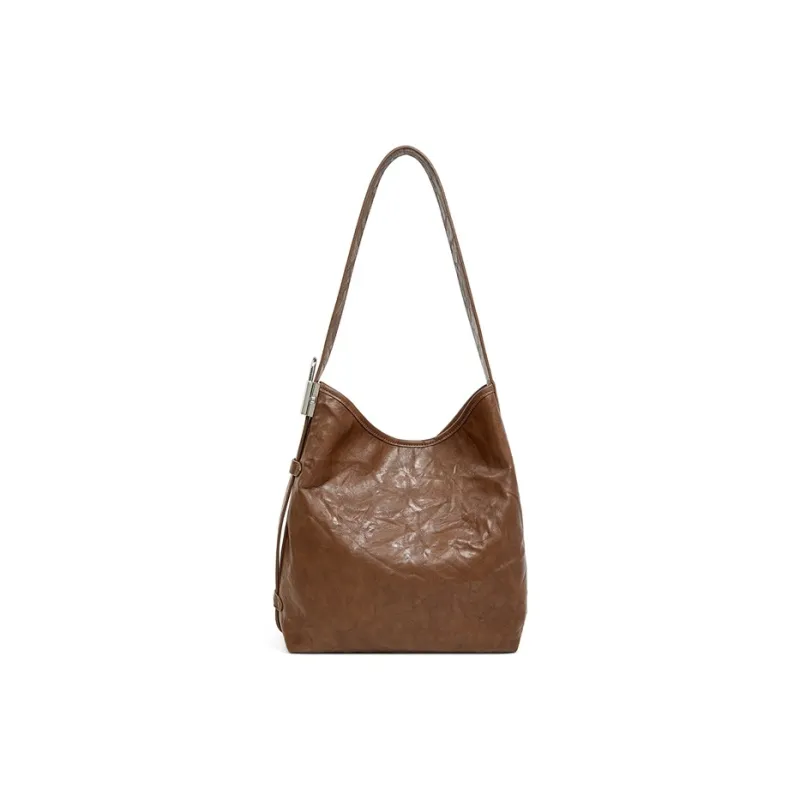 Teenmix Synthetic Leather Shoulder Bag, Crossbody Bag, Hobo Bag, Tote Bag Tubas Women's Agarwood/Ebony/Black-1