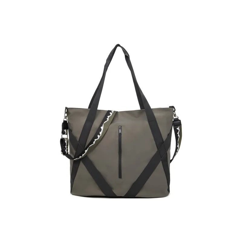 TAKI PU Crossbody Bag Shoulder Bag Regular Unisex Black/Gray Brown-13