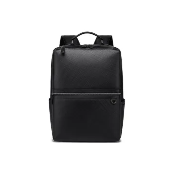 FAIRWHALE Cow Leather Backpack Laptop Bag Backpack Regular Men's Black