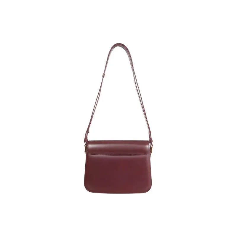 A.P.C Cow Leather Shoulder Bag, Crossbody Bag Regular Women's Burgundy-2