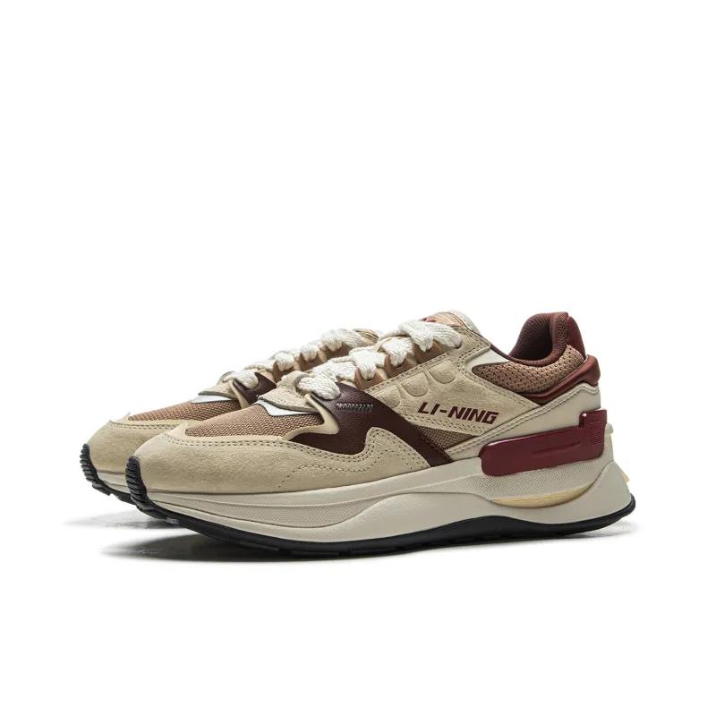 LiNing 001 Innocence V2 Anti Slip And Wear Resistant Rebound Low Top Casual Shoes Women's Beige Umber-2