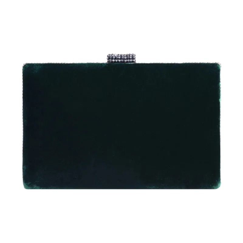 Gemy Maalouf Velvet Clutch Women's Dark Green-0