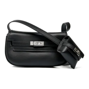 BEMIX PETS Cow Leather Crossbody Bag Small Size Women's Black