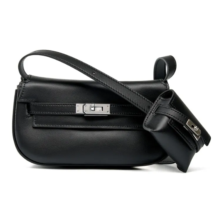 BEMIX PETS Cow Leather Crossbody Bag Small Size Women's Black-0