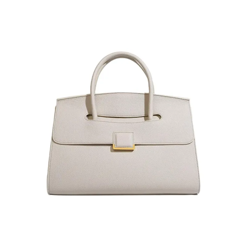 PAYOT Genuine Leather Handbag Women's Elephant Gray/Orange/Black/Too White Gray-6