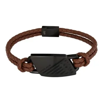 Police Bracelets Men's Black/Brown