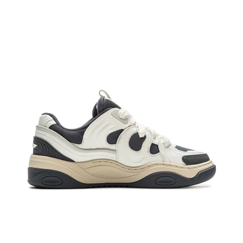 LiNing Expedition 3 Cushioning Anti-Slip And Wear-Resistant Height Increasing Low-Top Casual Shoes Men's White Black-1