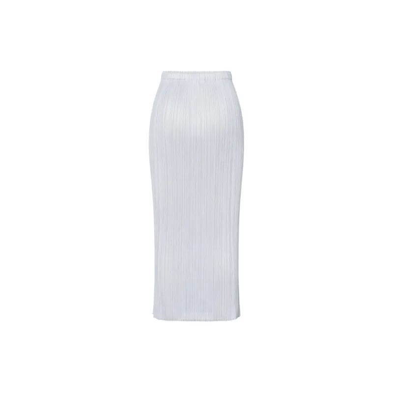 PLEATS PLEASE ISSEY MIYAKE SS22 Casual Long Skirts Women's Light Gray-1