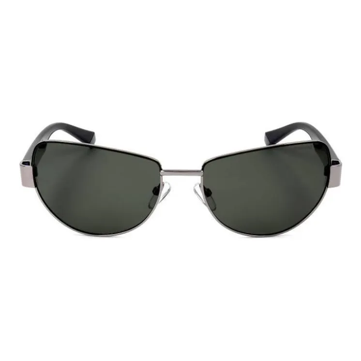Polaroid Plastic Metal Irregular Shape Sunglasses Unisex Black-1
