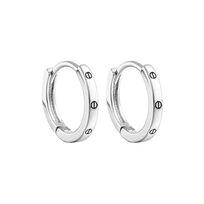 GELUTU Individual Trendy Versatile Alloy Students Everyday Commute Date Hoop Earrings Unisex-0