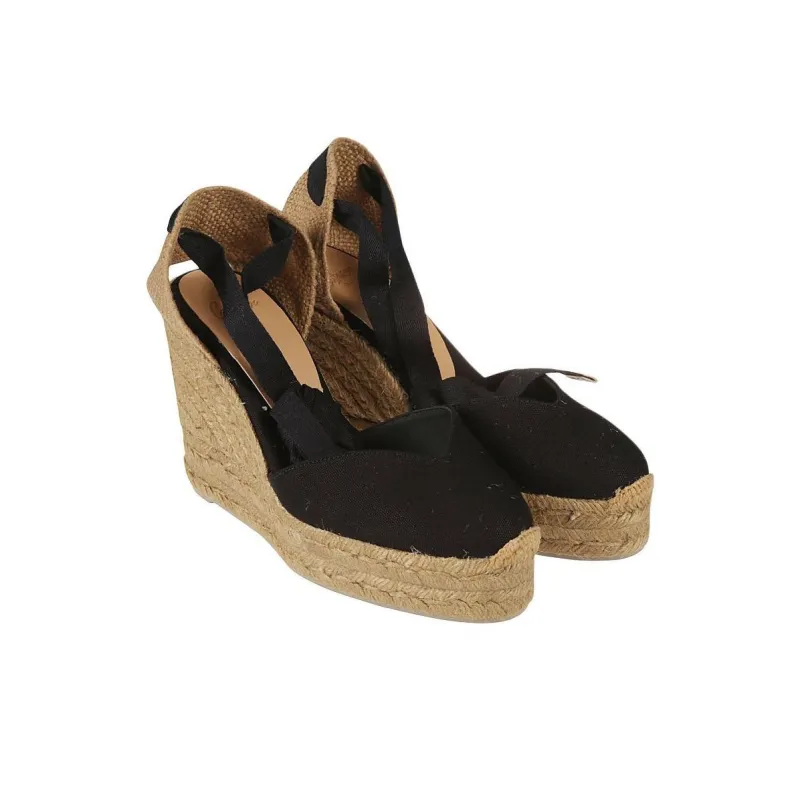 Castañer Chiara Wedge Heel High Heels Women's Black-3