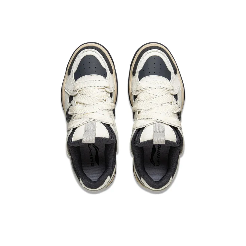 LiNing Expedition 3 Cushioning Anti-Slip And Wear-Resistant Height Increasing Low-Top Casual Shoes Men's White Black-4