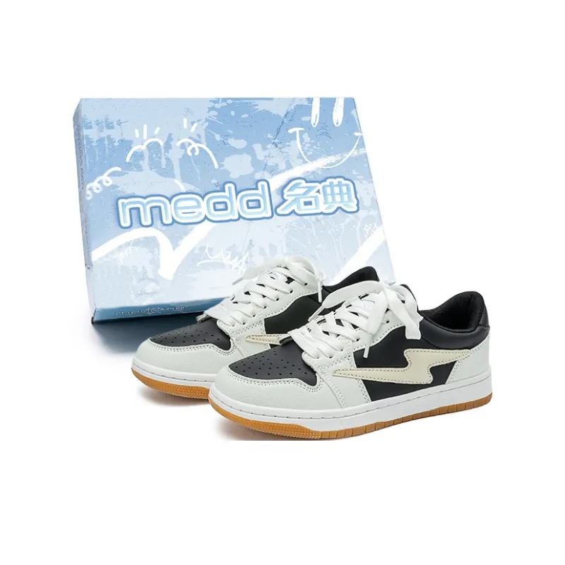 Medd Low Top Skateboard Shoes Unisex Vintage Gray Blue-6