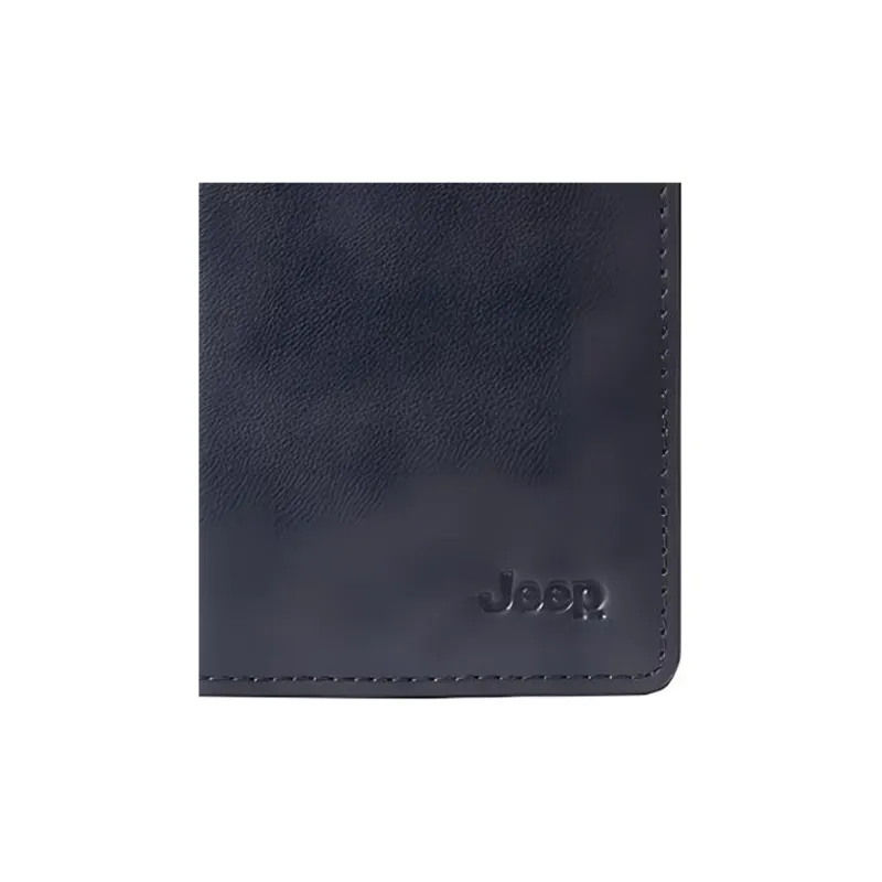 Jeep Cow Leather Card Holder Regular Men's Blue-4