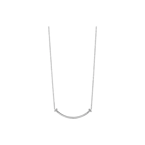 TIFFANY & CO. T 18K White Gold Necklaces Women's Silver
