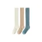 [Calf Socks 3-Pack]White+Khaki+Navy Blue