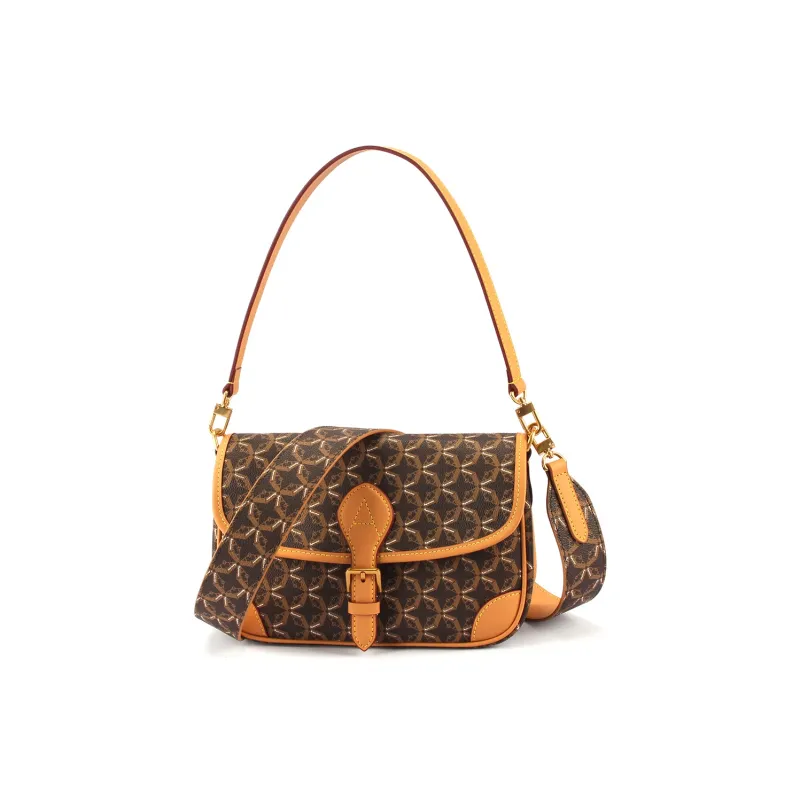 AQUASCUTUM PVC Shoulder Bag Women's Brown-1