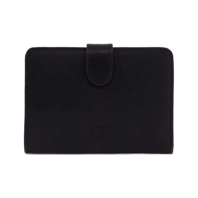 PINKO Cow Leather Wallet Women's Black-3