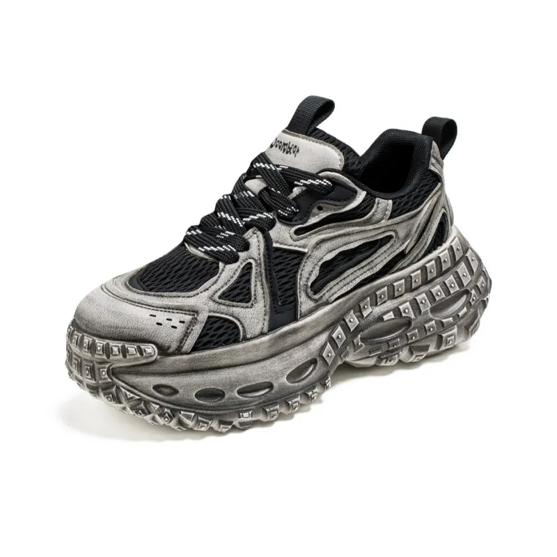 Budding Bear Anti-Slip Wear-Resistant Breathable Lightweight Height Increasing Low-Top Chunky Sneakers Men's-14