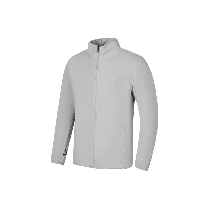 QIAODAN Mountain God Series Waterproof And Windproof To Keep Warm Windbreaker Jacket Men's Light Moss Gray/Black-1