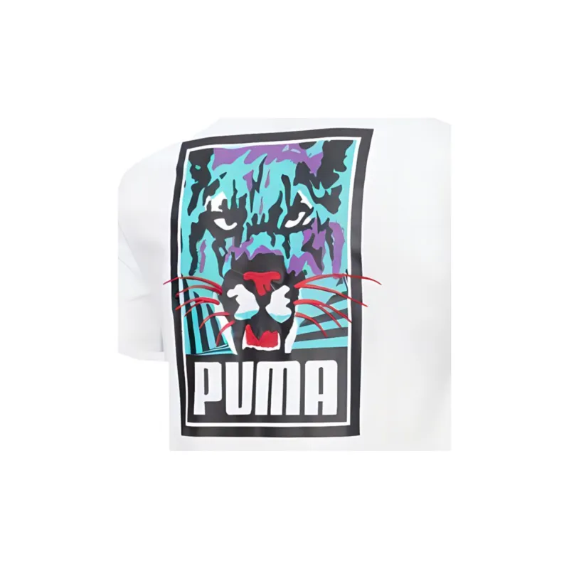 PUMA T-Shirts Men White-2