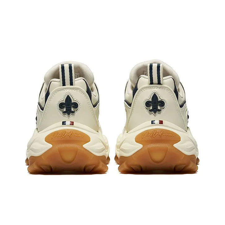 Palladium Classic Round Tip Lace Up Casual Petal Chunky Sneakers For Women's Beige White Blue Brown-3