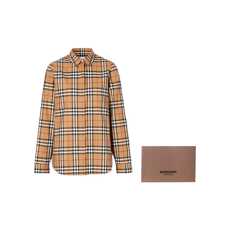 Burberry Vintage Check Print Shirt 'Antique Yellow'-7