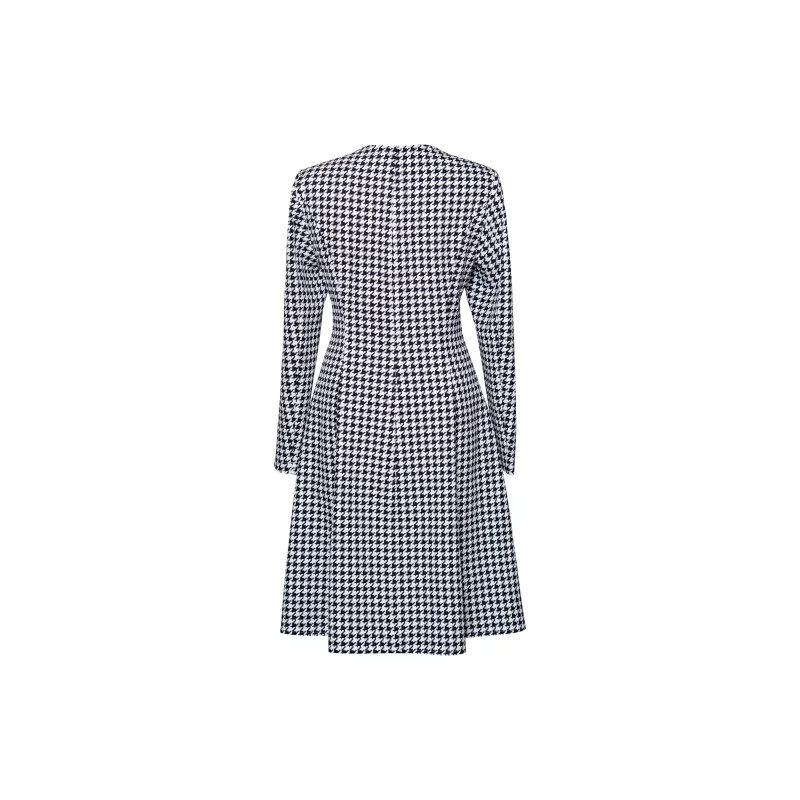 ROEYSHOUSE Long Sleeved Dresses Women's Houndstooth-1