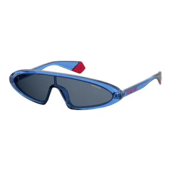 Polaroid Metal Irregular Shape Sunglasses Unisex Blue