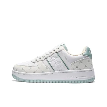 Kappa Back to Back Anti Slip Wear Resistant Low Top Skateboard Shoes Women's Classic White Long Turquoise