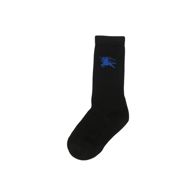 Burberry SS24 Mid Calf Socks Women's 1 Pack Black-1
