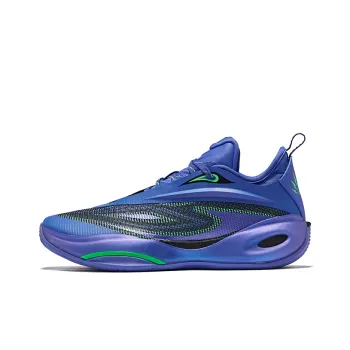Erke Cushioning Anti Rollover Slip Resistant Low Top Basketball Shoes Men's Peacock Color Scheme