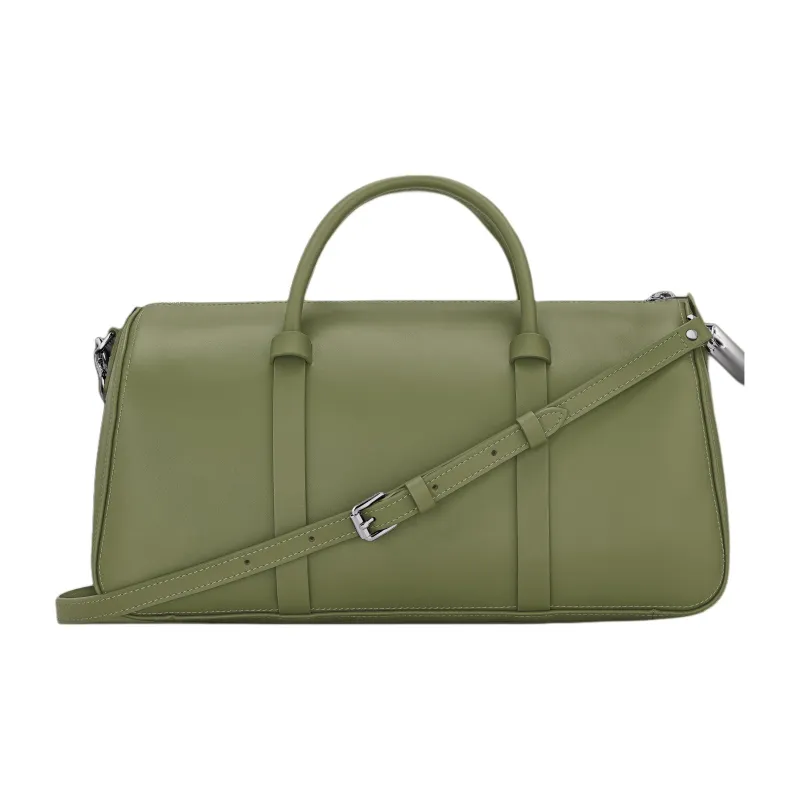 LONGCHAMP Daylong Cow Leather Shoulder Bag Crossbody Bag Handbag Large Size Women's Green-2