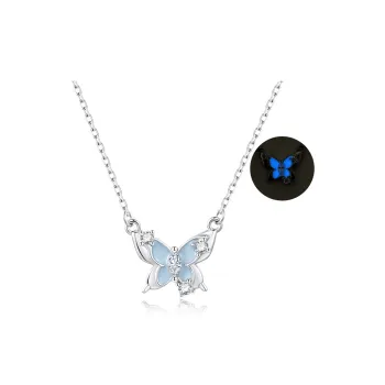 MINTLEAF S925 Silver Necklaces Women's Silver white Gift Box