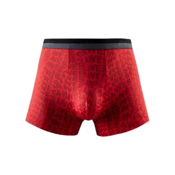 Anta Good Things Happen Underpants Men's 1 Pack Red Subtle Texture Print