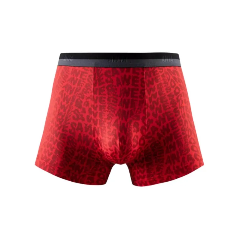 Anta Good Things Happen Underpants Men's 1 Pack Red Subtle Texture Print-0