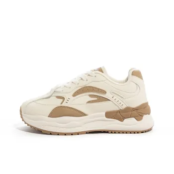 Babaya Anti Slip Wear Resistant Low Top Chunky Sneakers Women's Ecru
