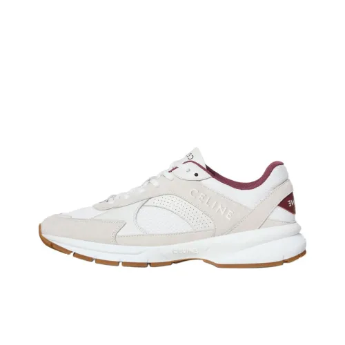 CELINE CR-03 Low-Top Casual Shoes Men's White Red