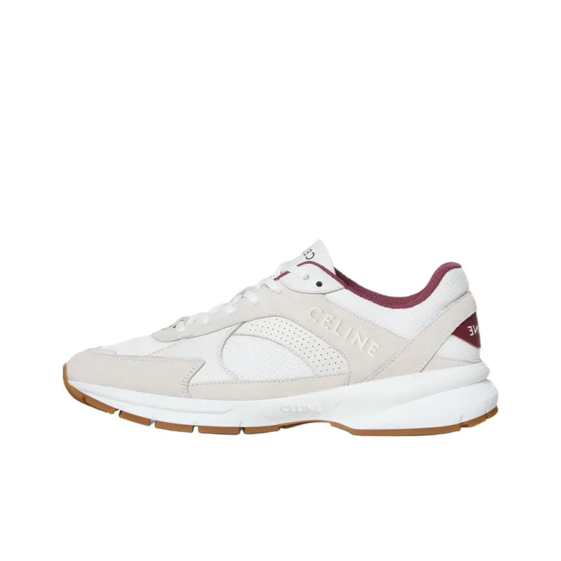 CELINE CR 03 Low Top Casual Shoes Men's White Red-0
