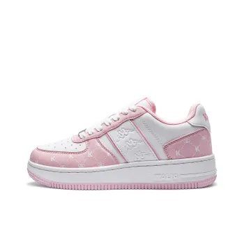 Kappa Anti Slip Wear Resistant Low Top Skateboard Shoes Women's Classic White Wine Pink