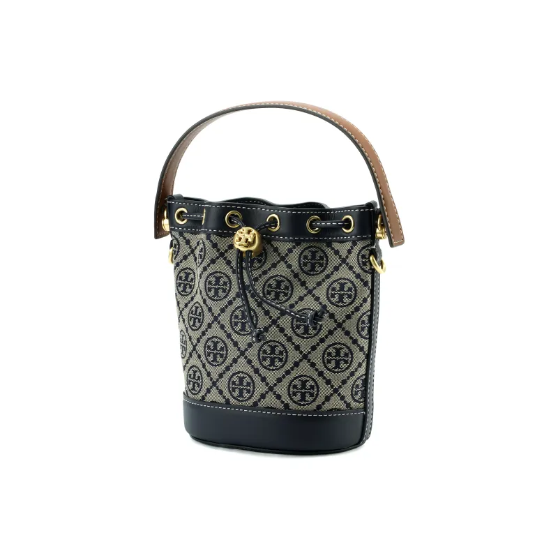 TORY BURCH Mini T Monogram Bucket Bag Tory Navy-1