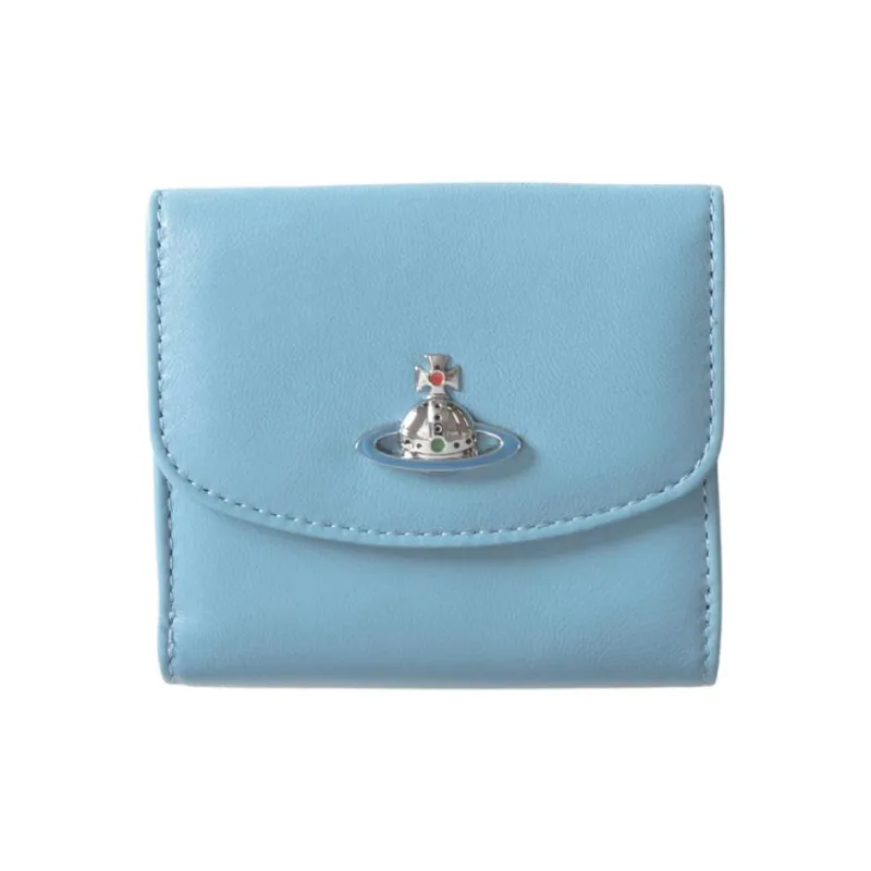 Vivienne Westwood Lambskin Wallet Women's Blue-0