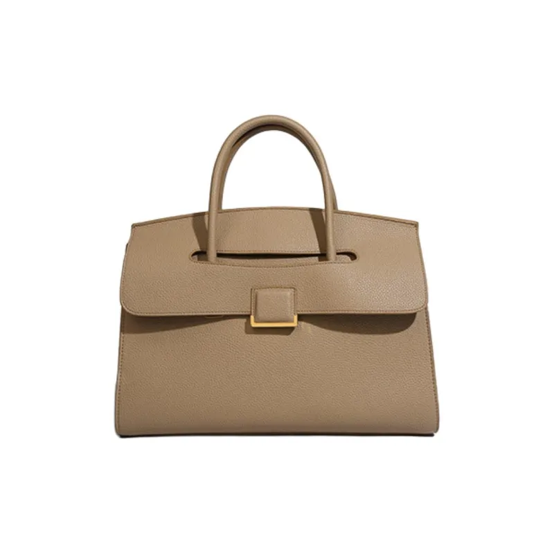 PAYOT Genuine Leather Handbag Women's Elephant Gray/Orange/Black/Too White Gray-0