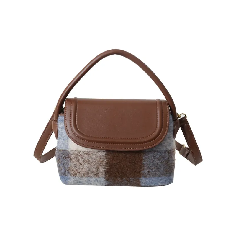 BAODIDAISHU PU & Woolen Shoulder Bag, Crossbody Bag Regular Women's Red/Green/Blue-10