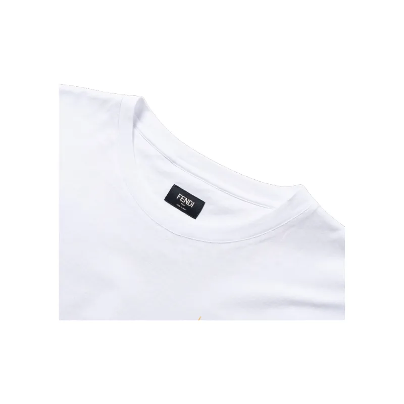 FENDI T Shirts Men White-9