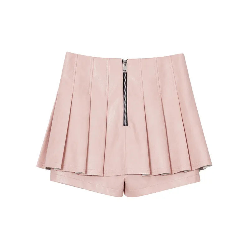 NancyCavally Leather Short Skirts Women's-5
