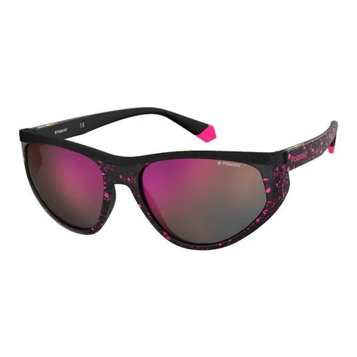 Polaroid Polycarbonate Oval Sunglasses Unisex Fuchsia