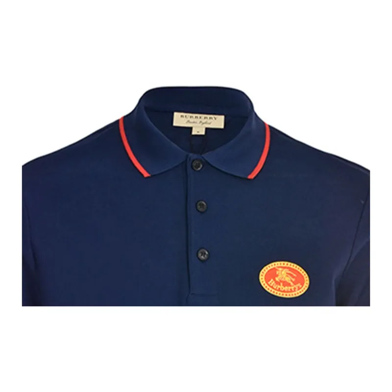 Burberry Polo Shirt Men's Marine Blue-4